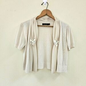 The Limited Shrug Bolero Crop Cardigan Sz L Fairy Dainty Coquette Feminine Y2K